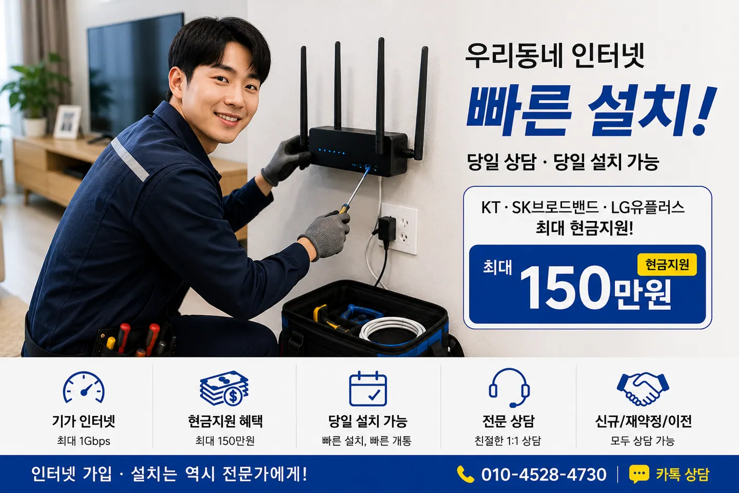 요금·혜택 비교 관련 인터넷 설치 안내 사진